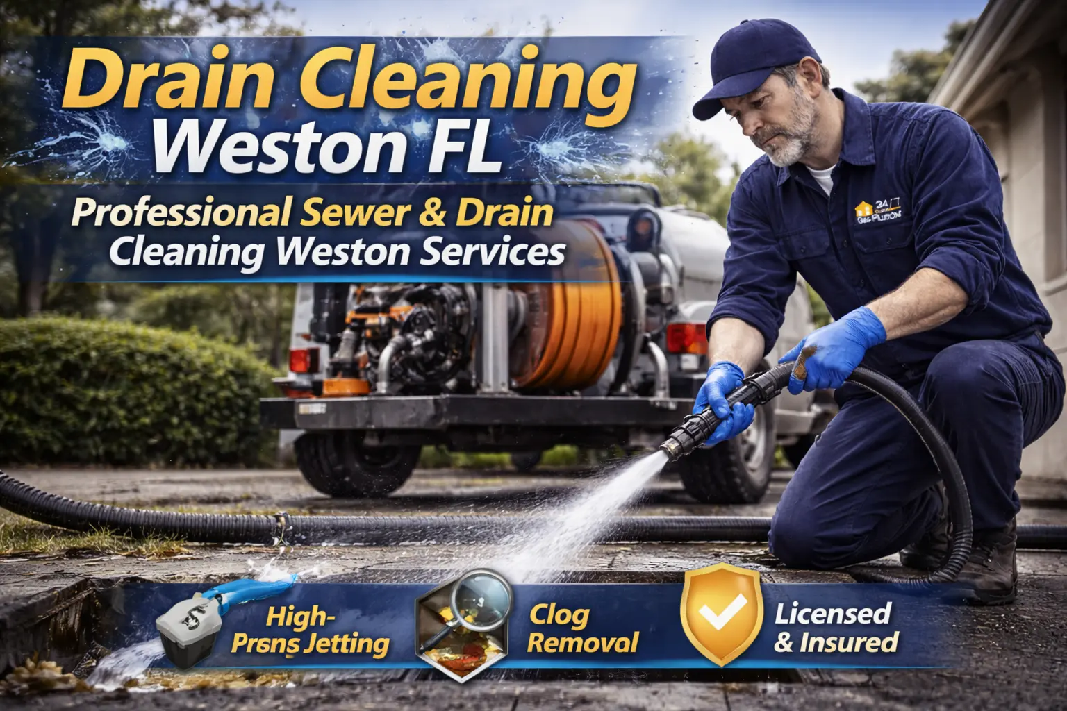 Drain Cleaning Weston FL – Professional Sewer & Drain Cleaning Weston Services