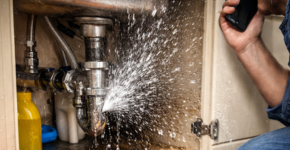 Sudden leaks or burst pipes