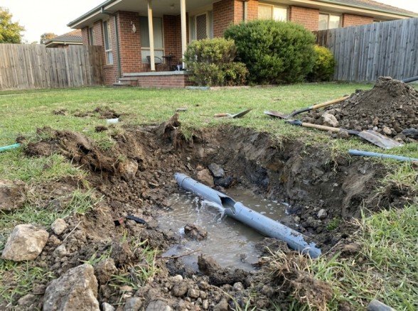Damaged Exterior Plumbing